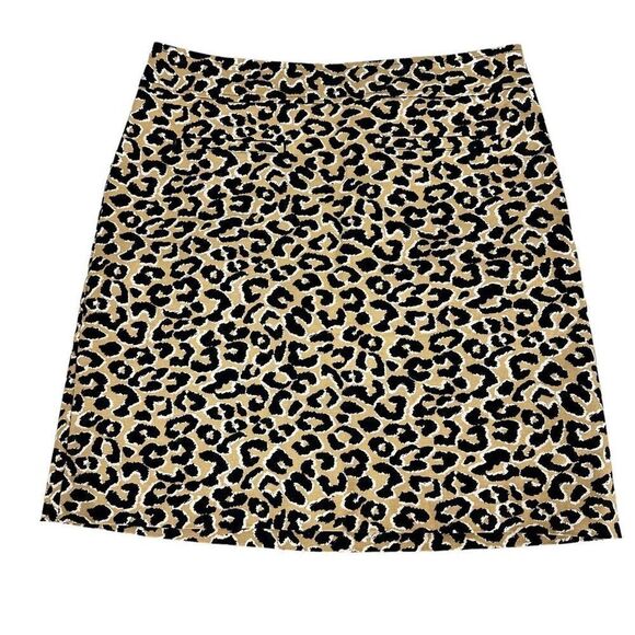 Talbots Canvas A-Line Skirt size 4 Cheetah Print - Picture 4 of 9
